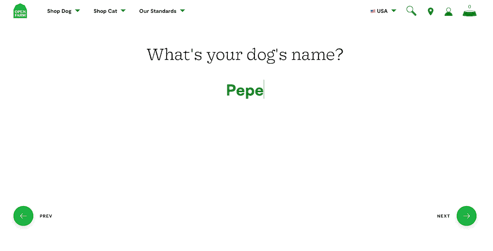 Your dogs name Open Farm