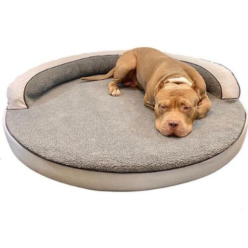 Bully Bed Round Sherpa Top Bolster