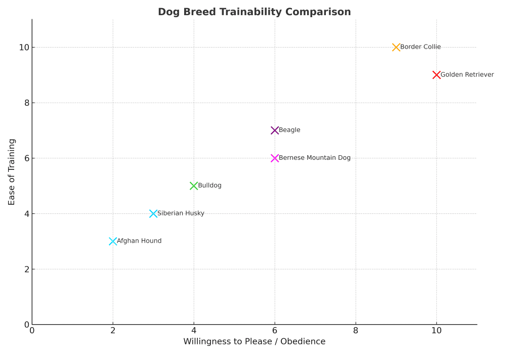 Golden Retriever trainability chart