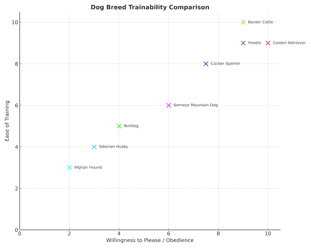 Cocker Spaniel trainability chart