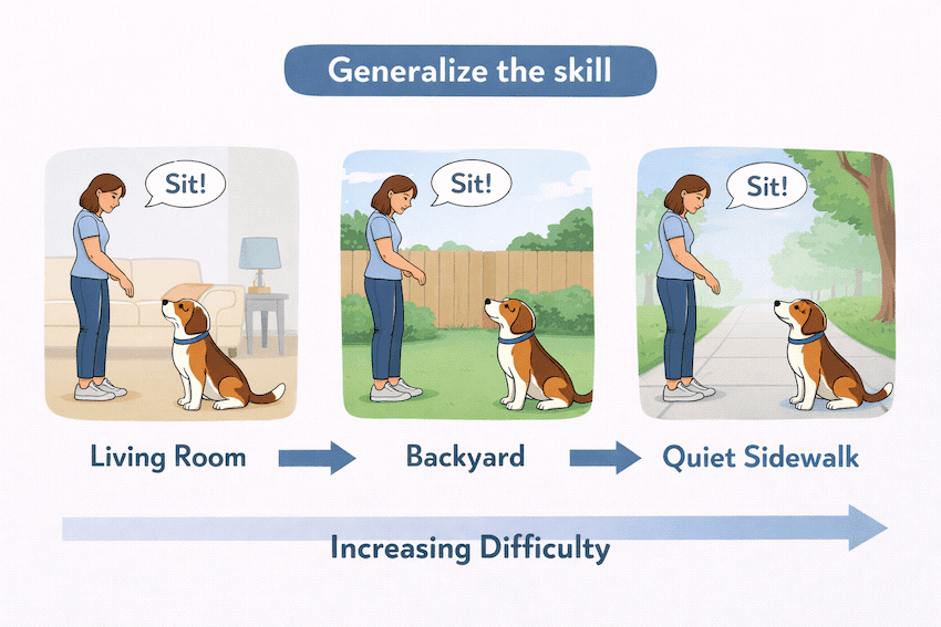 dog training step 6