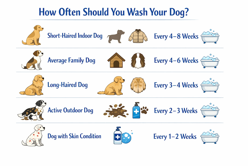how often should you wash your dog