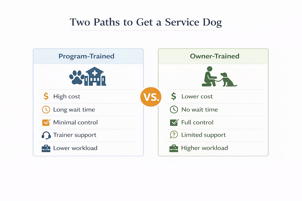 Two paths to a service dog
