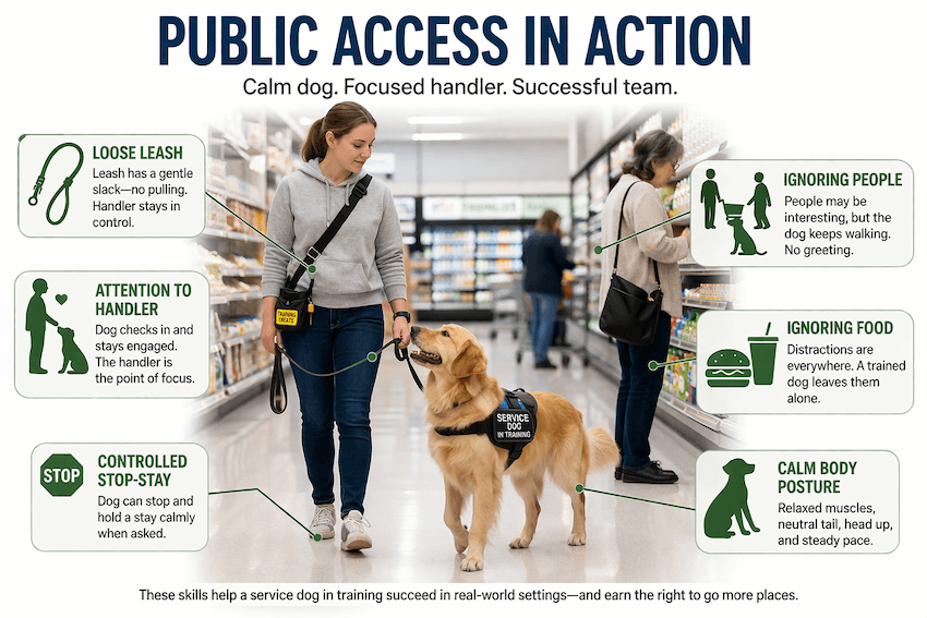 Service dog in training