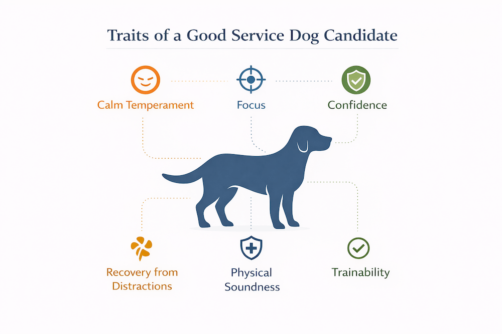 Traits of a good service dog candidate
