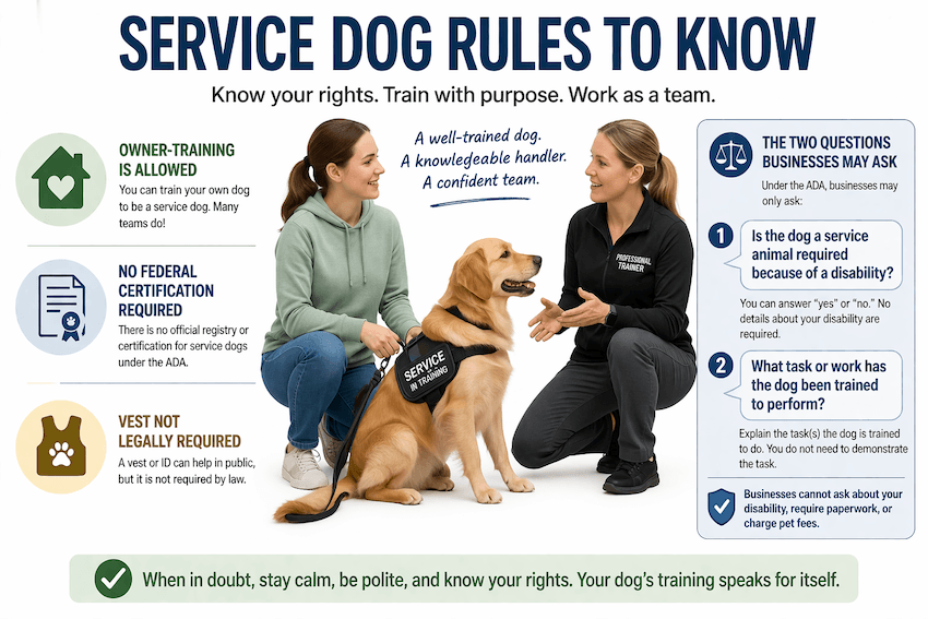 Service dog rules and rights guidance