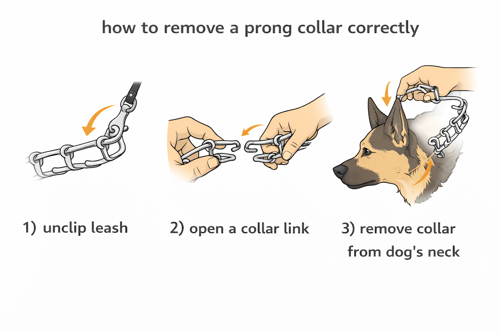 How to remove a prong collar