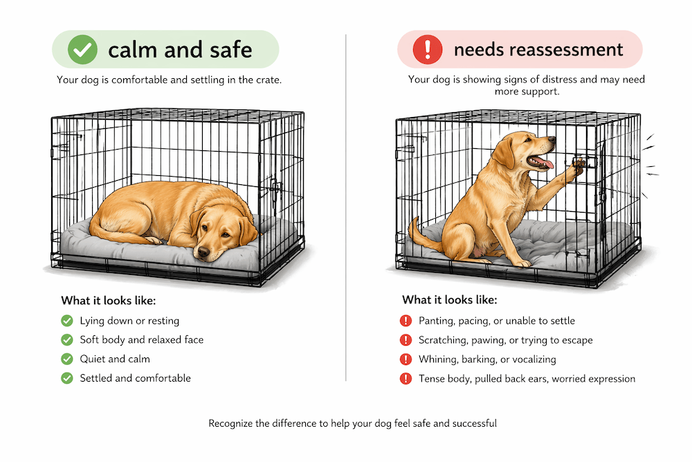 Dog crate behavior