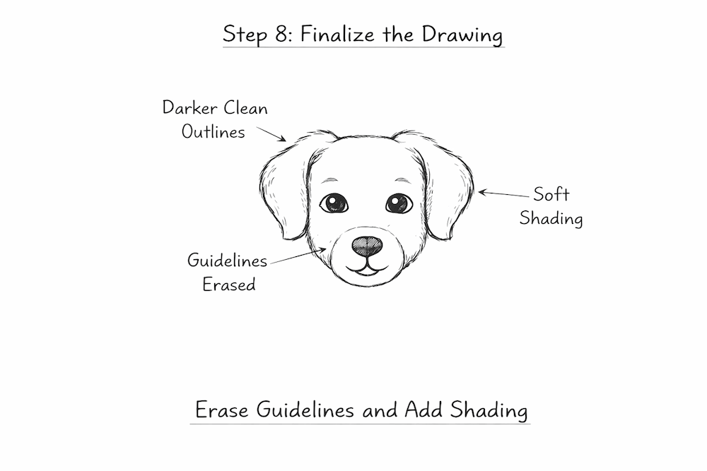 Finalize your dog drawing