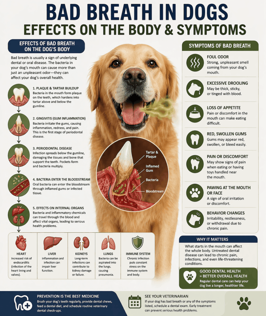 dog bad breath symptoms
