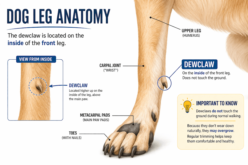 dog leg anatomy