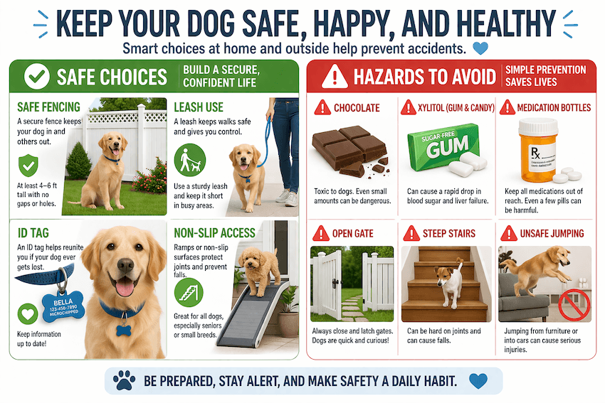 keep your dog safe, happy, & healthy