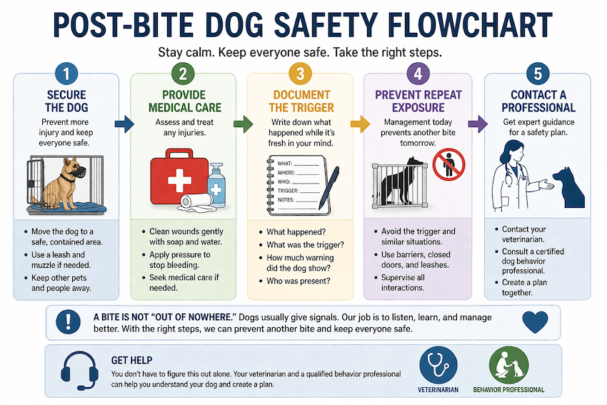 post-bite dog safety flowchart