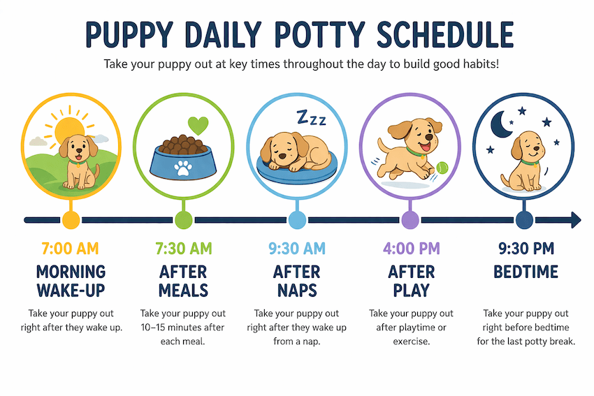 puppy potty training step 1