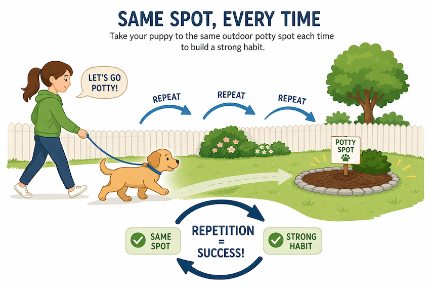 puppy potty training step 2