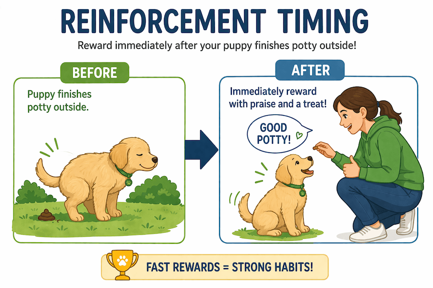 puppy potty training step 4
