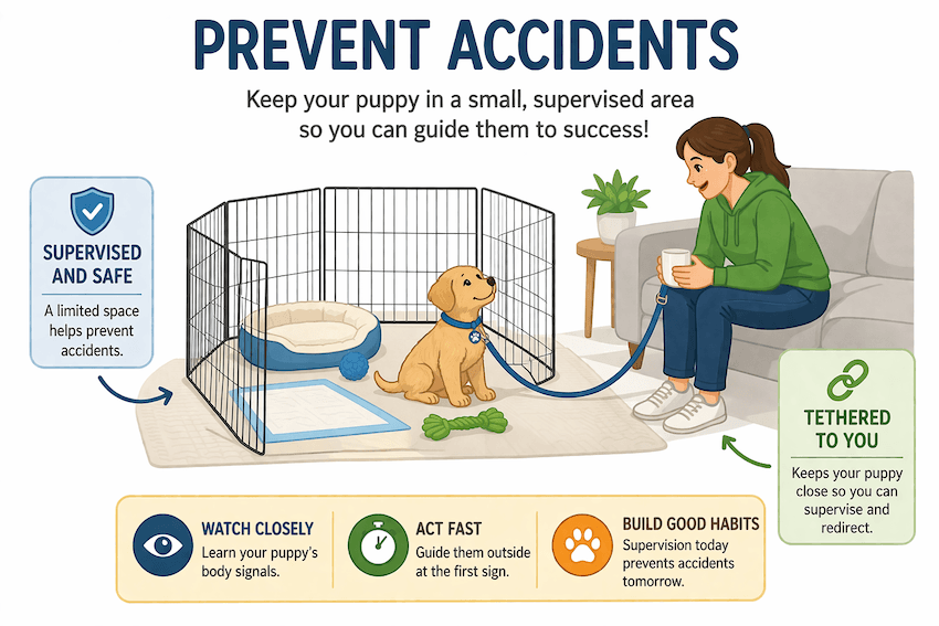 puppy potty training step 5