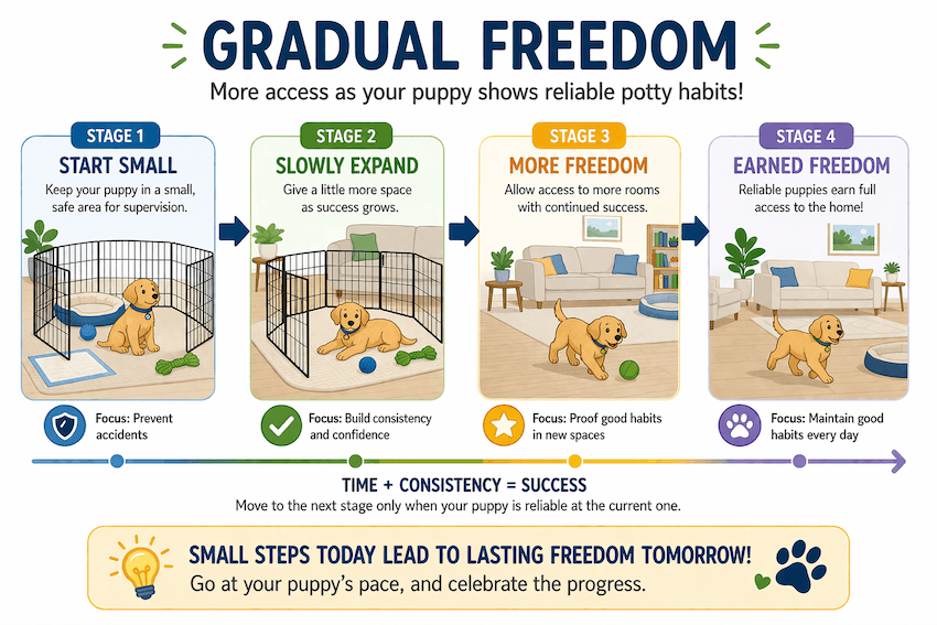 puppy potty training step 8