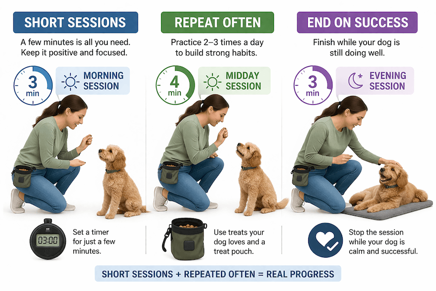 short, repeatable sessions