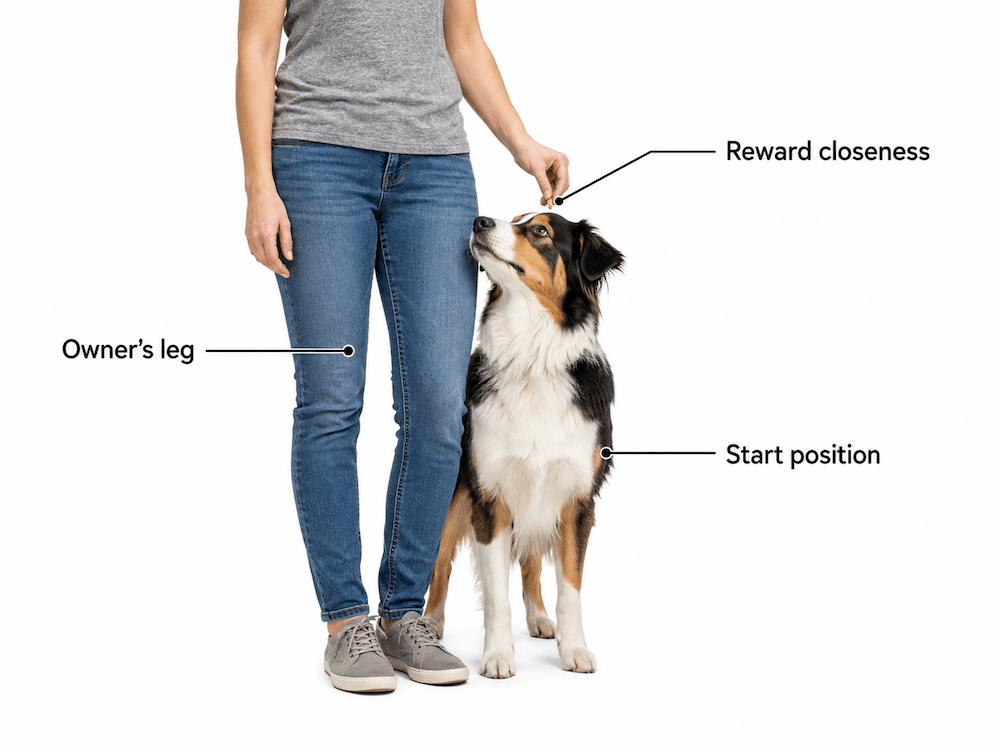 Dog training start position