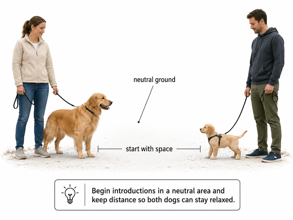 Dog introduction on neutral ground