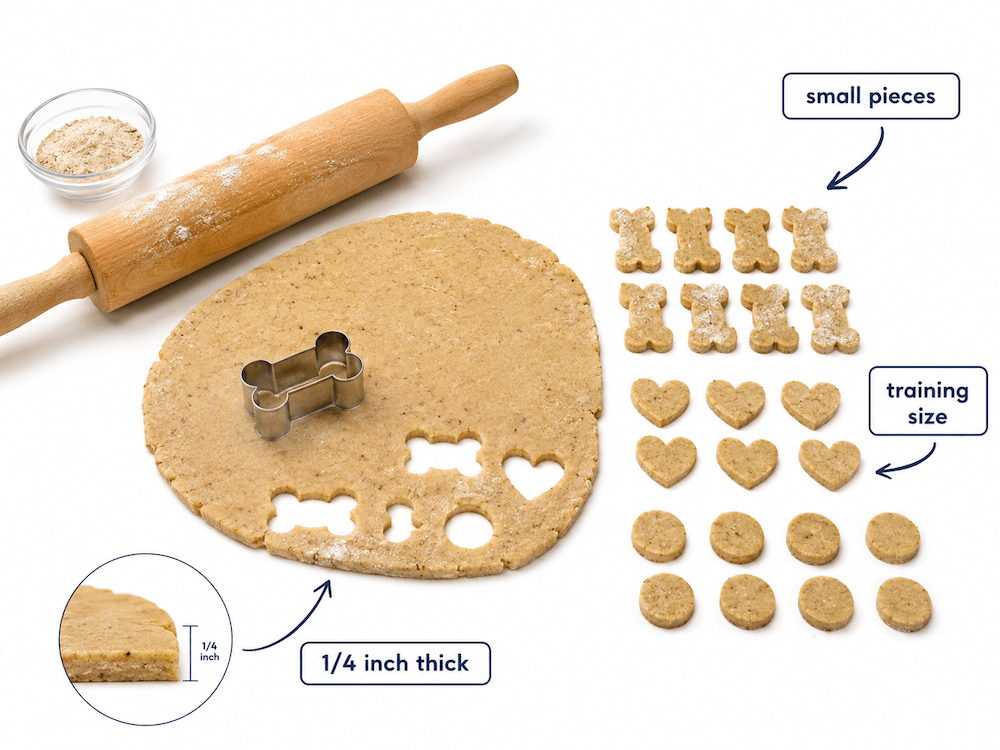 Baking dog treats step-by-step
