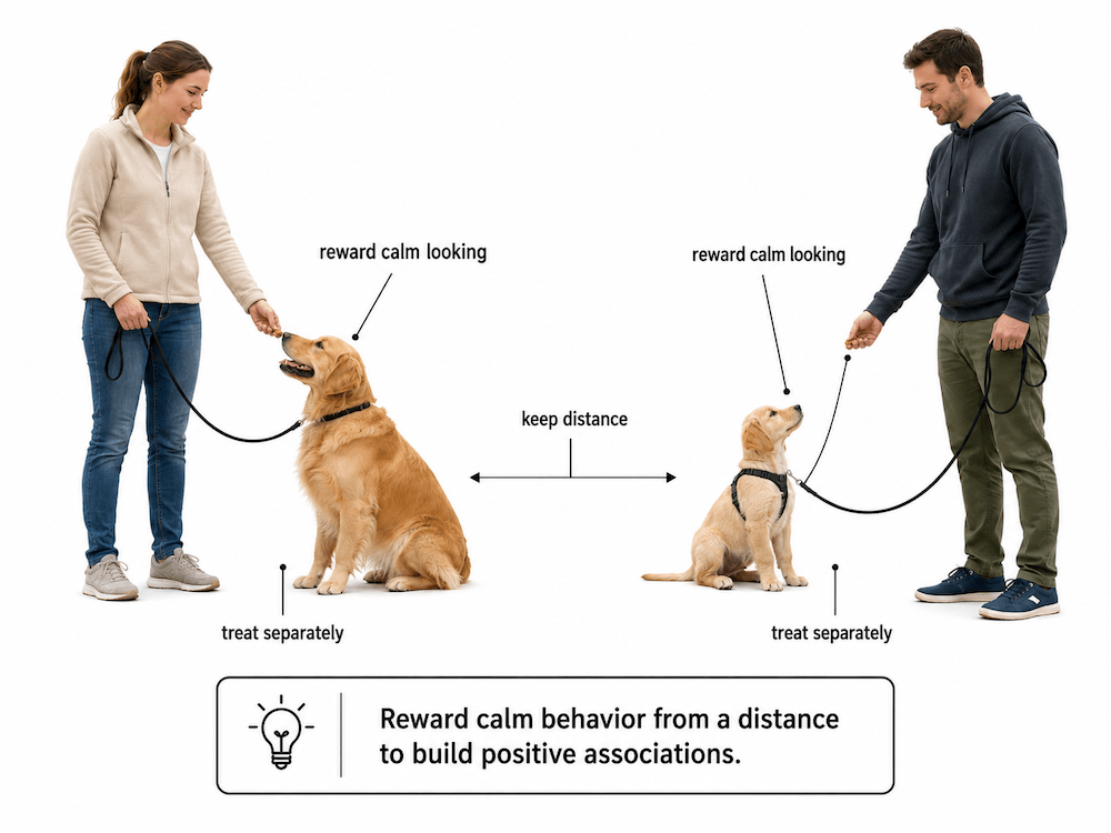 Rewarding calm behavior during training
