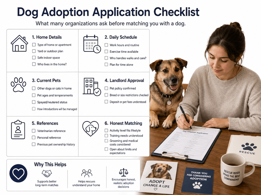 Dog adoption application process guide