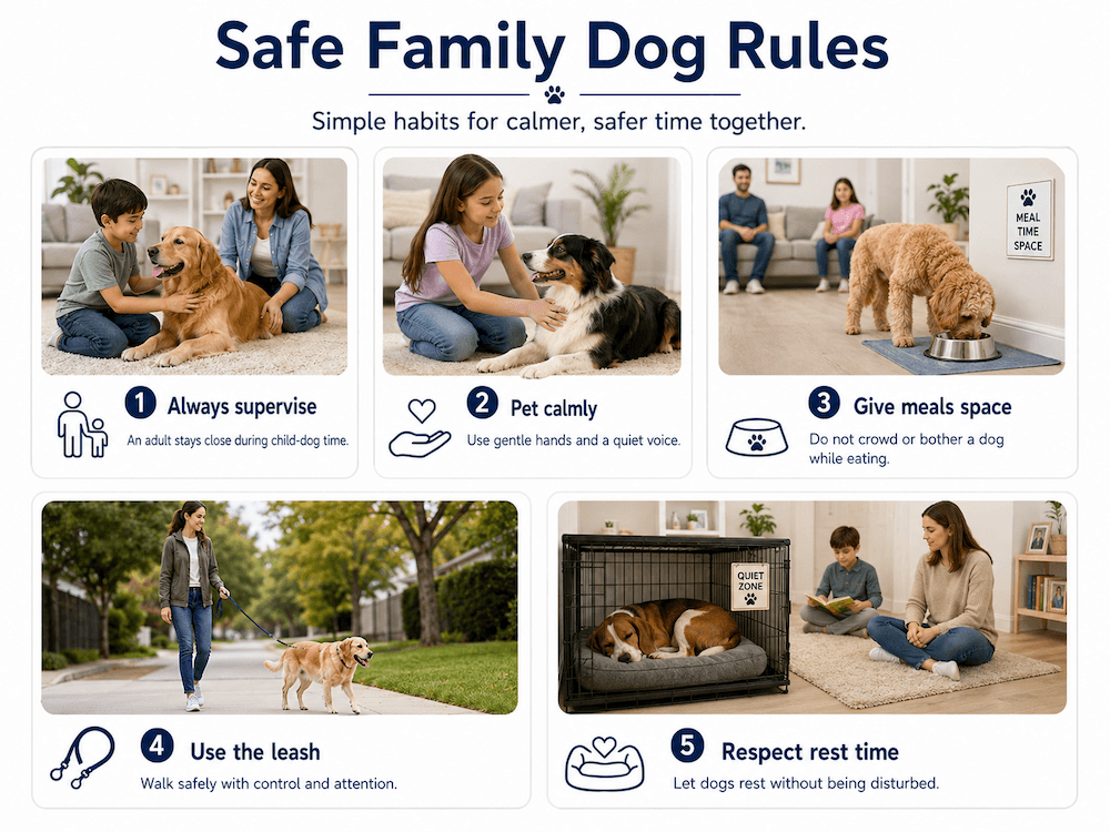 Safe family dog rules