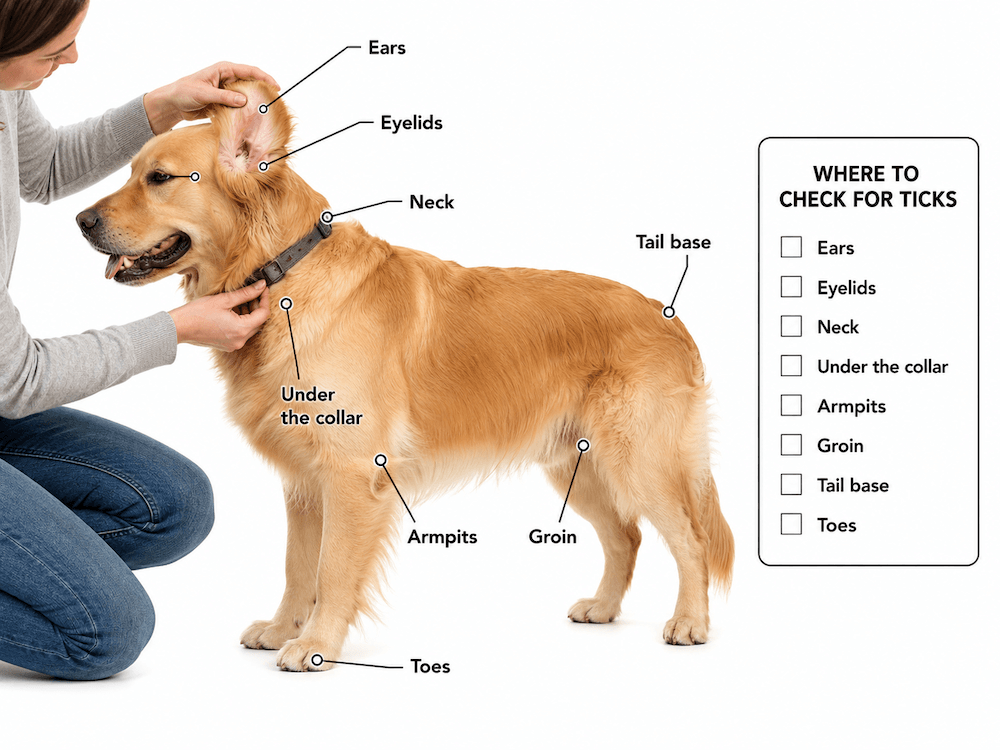 Tick-check guide for your dog