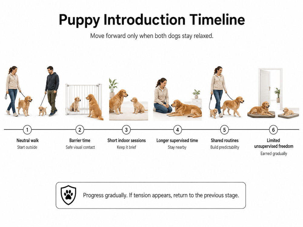 Puppy introduction step-by-step guide