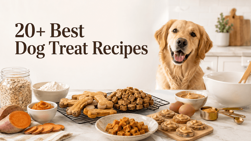 Baking homemade dog treats in a cozy kitchen