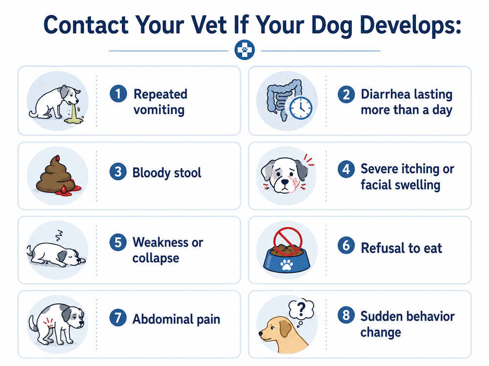 Contact your vet- dog health checklist