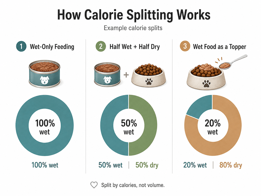 How to split pet calories