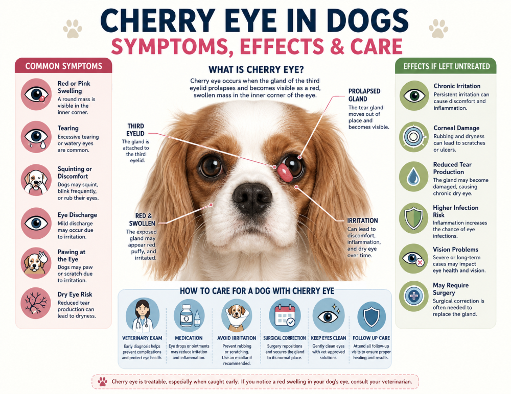 dog Cherry eye symptoms