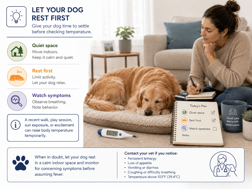 Let your dog rest first