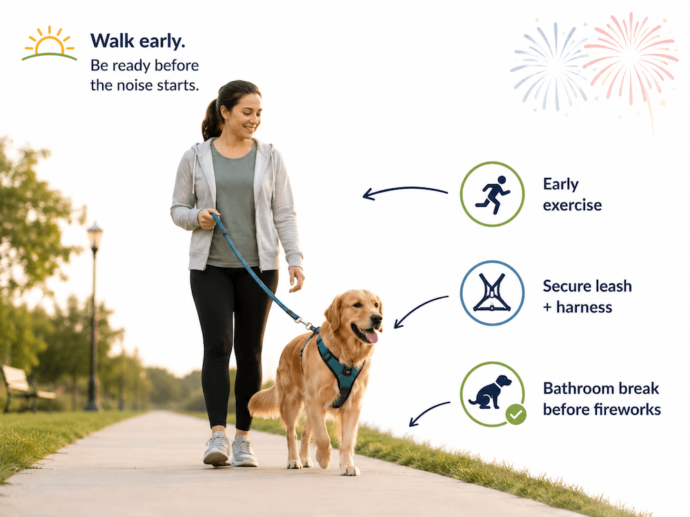 Morning stroll with pet care tips