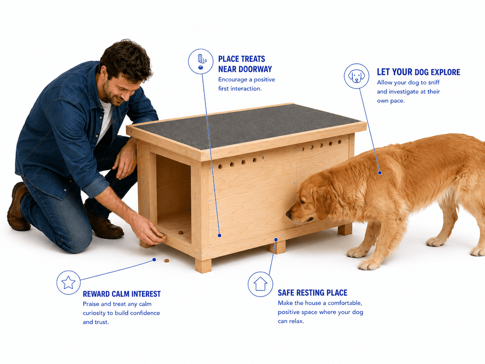 Training your dog with their new house