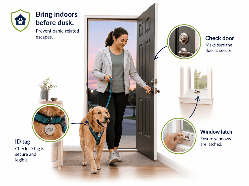Bring indoors before dusk reminder
