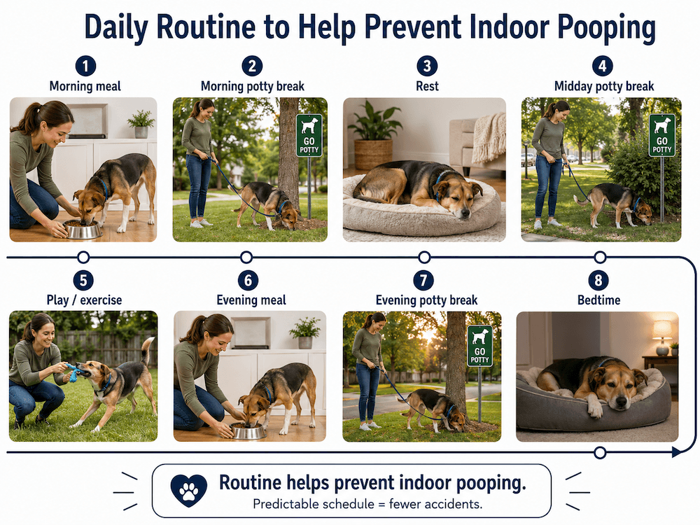 Dog's daily routine for success