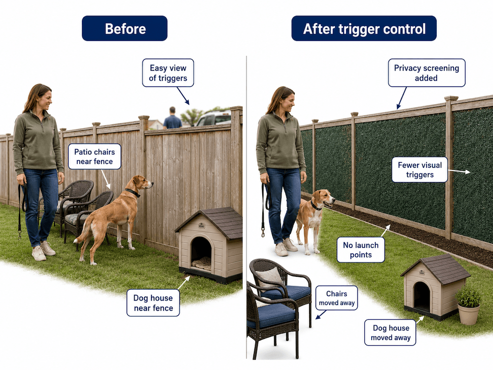 Improving dog trigger control outdoors