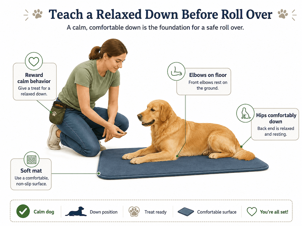 Teach a relaxed down position