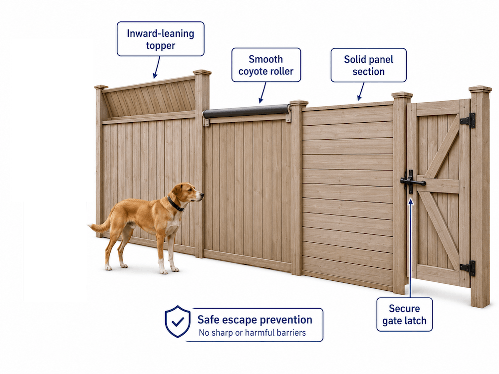 Backyard safety setup for pets