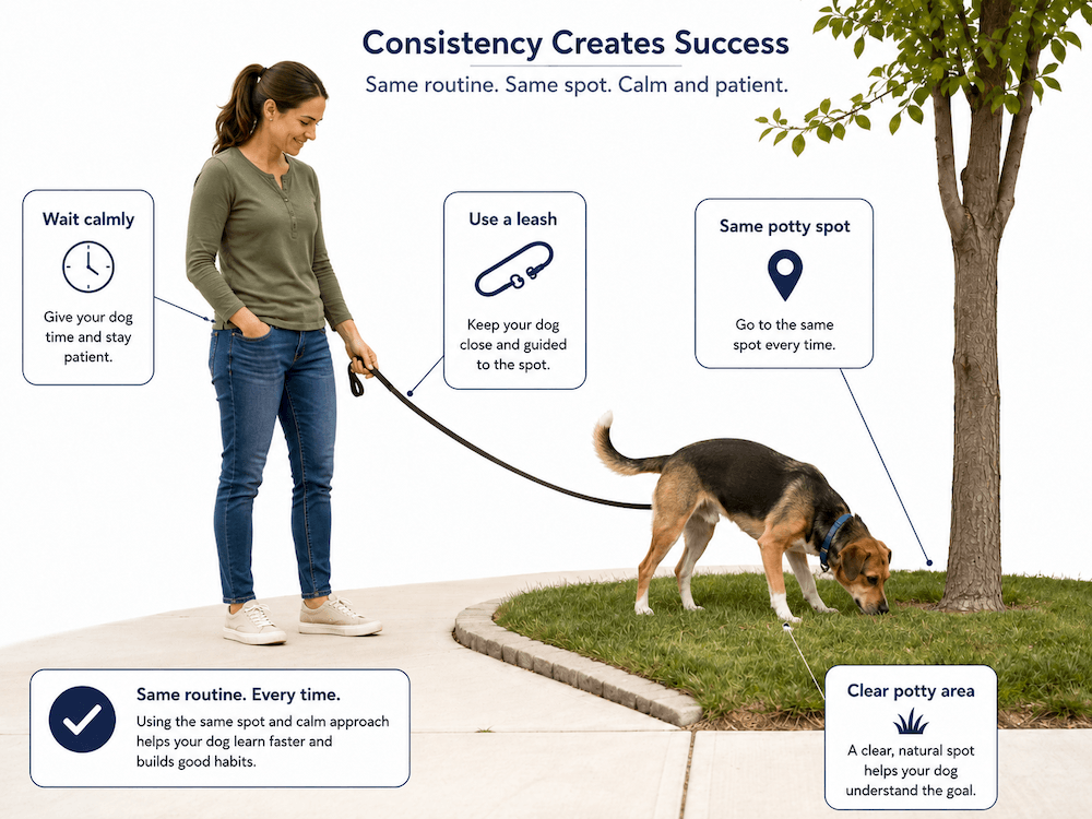 Consistency in potty training routine