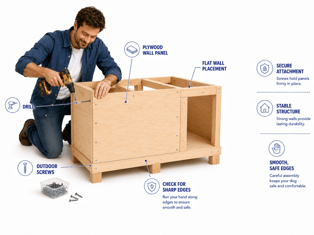 Building a dog house step-by-step