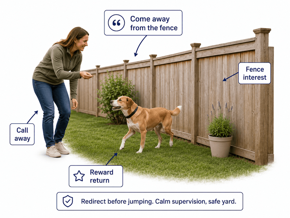 Dog training tips in the backyard