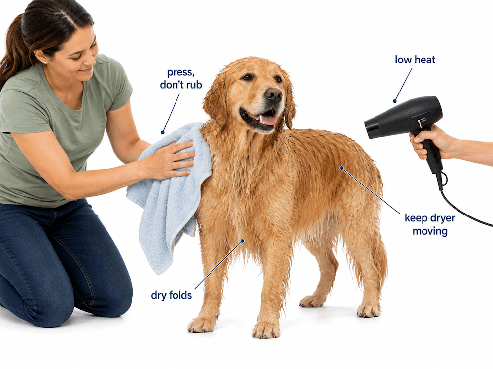 Drying your dog with care