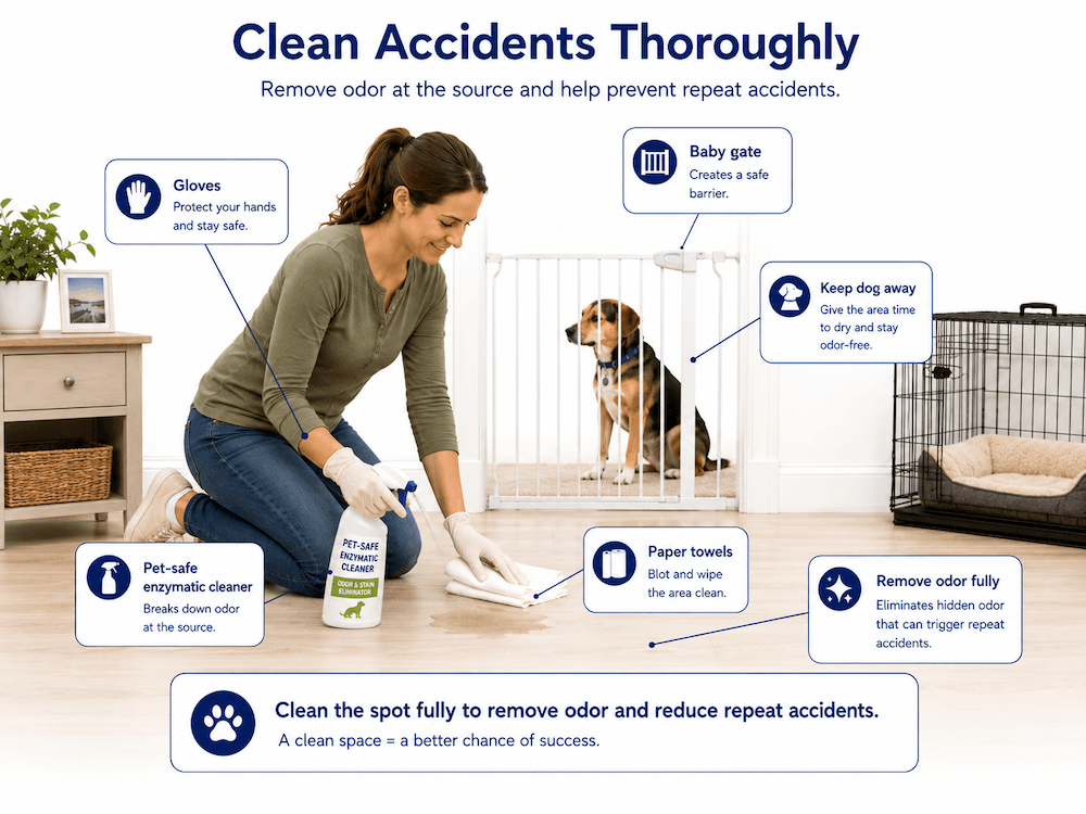 Cleaning up pet accidents effectively