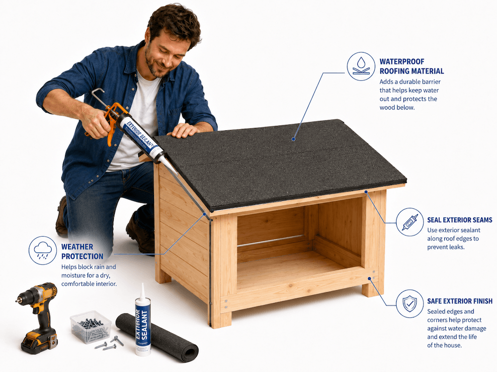 DIY doghouse waterproofing guide