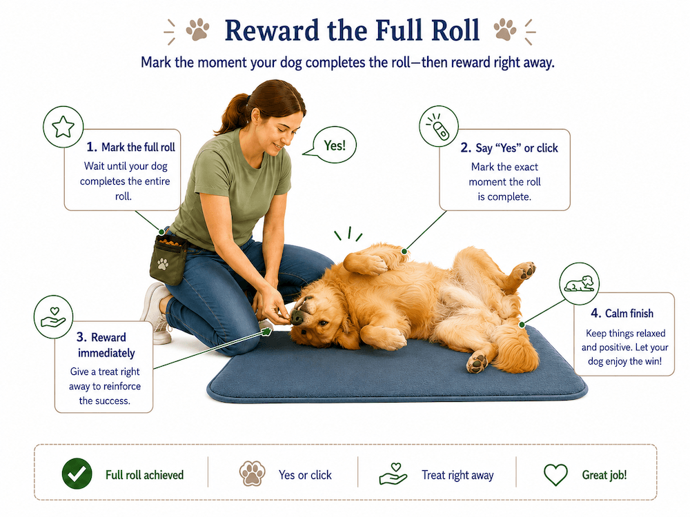 Rewarding your dog's full roll
